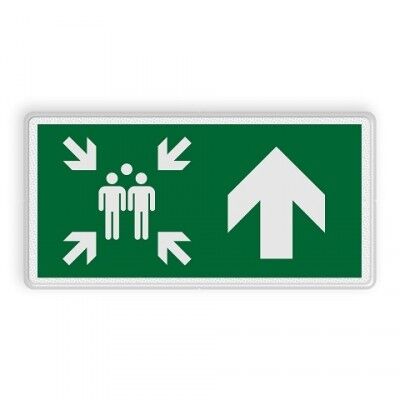 Verzamelplaats bord rechtdoor Verzamelplaats bord rechtdoor